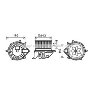 AVA COOLING BW8458 - Air blower fits: MINI (R56), (R57), (R58), (R59), CLUBMAN (R55), CLUBVAN (R55), COUNTRYMAN (R60), PACEMAN (