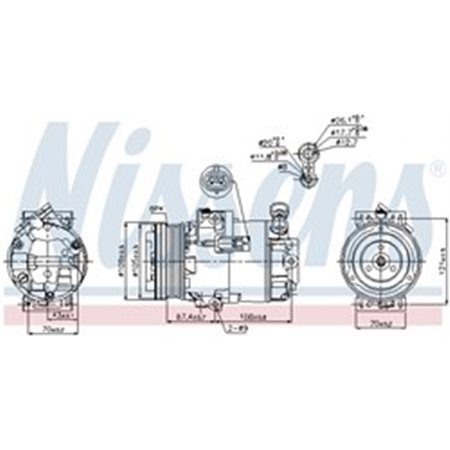 89222 Компрессор, кондиционер NISSENS