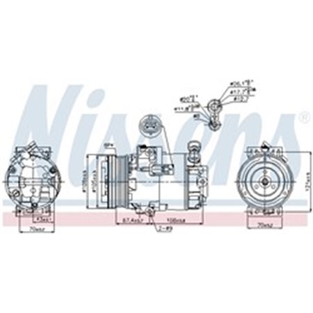 NISSENS 89222 - Air-conditioning compressor fits: OPEL ASTRA H, ASTRA H CLASSIC, ASTRA H GTC, ZAFIRA B, ZAFIRA B/MINIVAN 1.7D 03