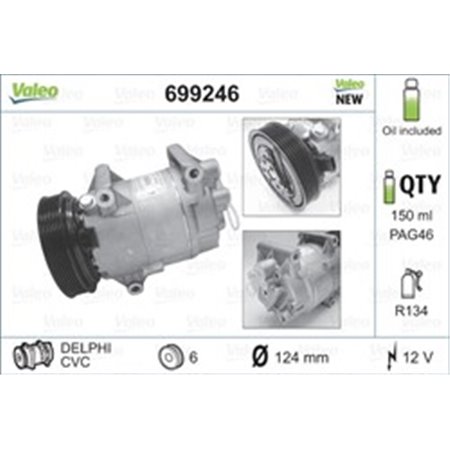 699246 Compressor, air conditioning VALEO