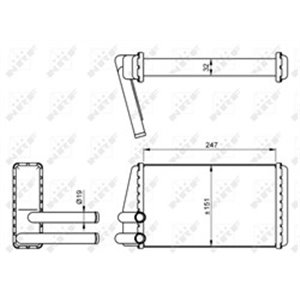 NRF 54267 Kütteseade sobib: LAND ROVER DEFENDER 2.5 4.0 08.90 02.16