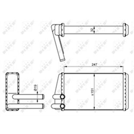 54267 Heat Exchanger, interior heating NRF