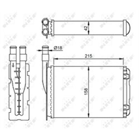 507339 Heat Exchanger, interior heating NRF