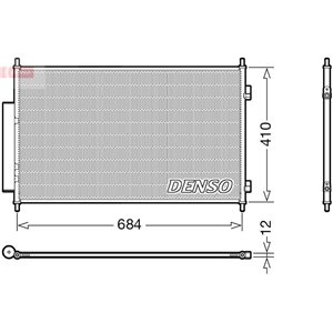 DENSO DCN40027 - A/C condenser (with dryer) fits: HONDA HR-V 1.5/1.6D 08.15-