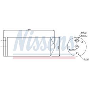 NISSENS 95477 - Air conditioning drier fits: FIAT MULTIPLA 1.6-1.9D 04.99-06.10