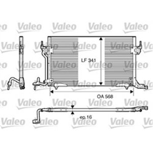 VALEO 817230 - A/C condenser fits: CITROEN BERLINGO, BERLINGO/MINIVAN, XSARA, ZX; PEUGEOT 306, BOXER, PARTNER, PARTNER/MINIVAN 1