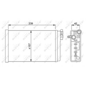 NRF 58640 Kütteseade sobib: OPEL OMEGA A, SENATOR B 1.8 3.0 09.86 04.94