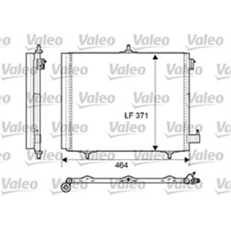 814095 Condenser, air conditioning VALEO