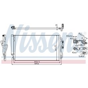 NISSENS 940357 - A/C condenser (with dryer) fits: BMW 1 (F20), 1 (F21), 2 (F22, F87), 3 (F30, F80), 3 (F31), 3 GRAN TURISMO (F34