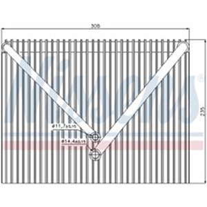 NIS 92257 Air conditioning evaporator fits: VOLVO S60 I, S70, S80 I, V70 II