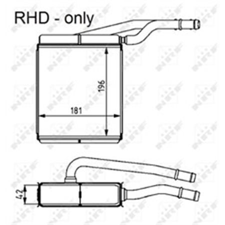 54226 Heat Exchanger, interior heating NRF