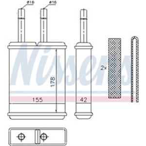 71957 Теплообменник, отопление салона NISSENS - Top1autovaruosad