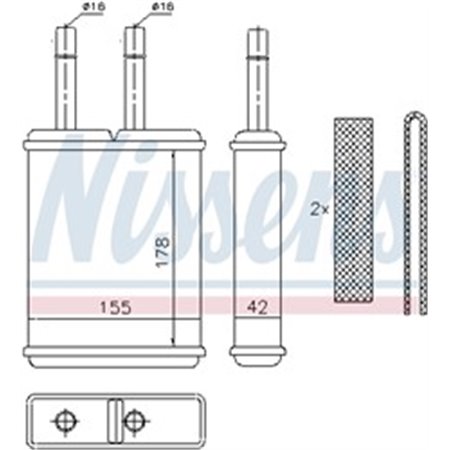 71957 Heat Exchanger, interior heating NISSENS