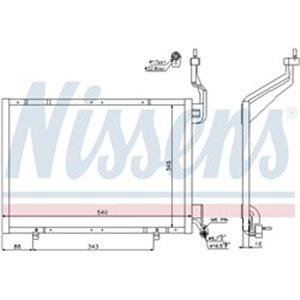 NISSENS 940287 - A/C condenser fits: FORD B-MAX, FIESTA VI 1.6D 02.10-