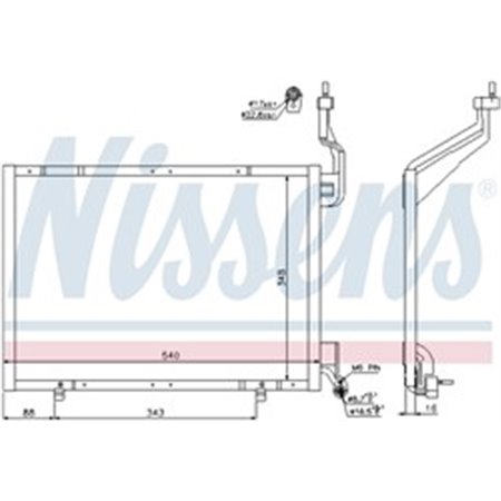 940287 Condenser, air conditioning NISSENS