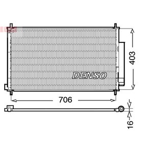 DENSO DCN40013 - A/C condenser (with dryer) fits: HONDA CR-V IV 2.0 10.12-