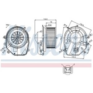 NISSENS 87030 - Air blower fits: AUDI A4 B5, A6 C5; SKODA SUPERB I; VW PASSAT B5, PASSAT B5.5 1.6-4.0 11.94-03.08