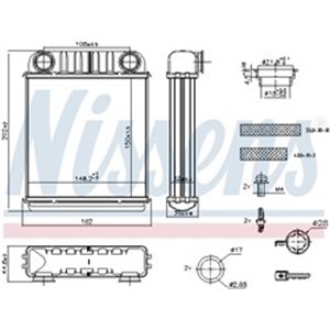 707216 Теплообменник, отопление салона NISSENS - Top1autovaruosad