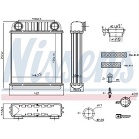 707216 Heat Exchanger, interior heating NISSENS