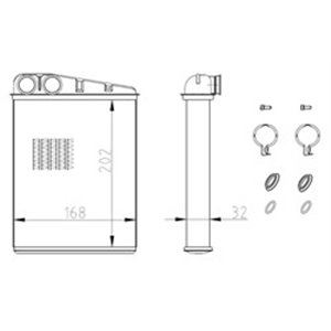 NRF 54410 - Heater fits: MERCEDES GL (X164), M (W164), R (W251, V251) 3.0-6.2 02.05-12.14