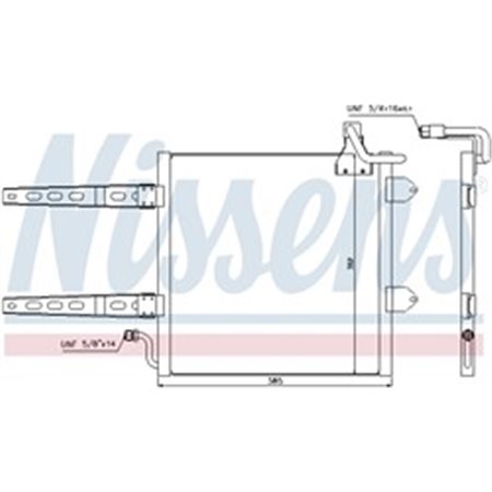 NISSENS 94260 - A/C condenser fits: SEAT AROSA VW LUPO I, POLO, POLO III 1.0-1.9D 10.94-07.05
