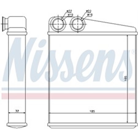 72206 Heat Exchanger, interior heating NISSENS