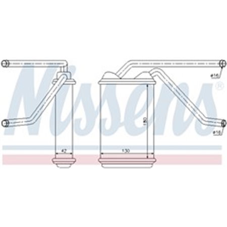 76511 Heat Exchanger, interior heating NISSENS