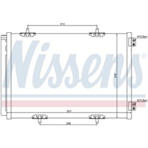 NISSENS 940055 - A/C condenser (with dryer) fits: DS DS 3; CITROEN C2, C3 AIRCROSS II, C3 I, C3 II, C3 III, C3 PICASSO, C4 CACTU