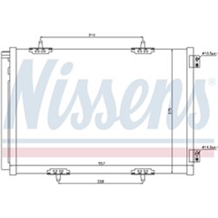 NISSENS 940055 - A/C condenser (with dryer) fits: DS DS 3 CITROEN C2, C3 AIRCROSS II, C3 I, C3 II, C3 III, C3 PICASSO, C4 CACTU