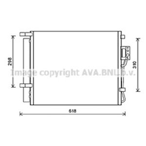 AVA COOLING HY5310D - A/C condenser (with dryer) fits: HYUNDAI SANTA FÉ II, SANTA FÉ II/SUV 2.0D/2.2D 01.09-05.13