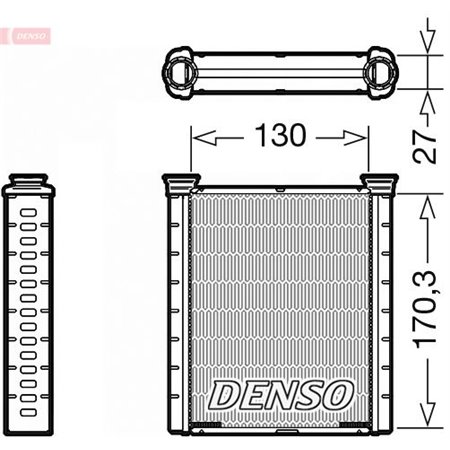 DRR46001 Värmeväxlare, invändig uppvärmning DENSO