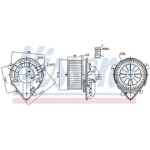 NISSENS 87179 - Air blower fits: CITROEN EVASION, JUMPY; FIAT SCUDO, ULYSSE; LANCIA ZETA; PEUGEOT 806, EXPERT 1.6-2.1D 06.94-12.