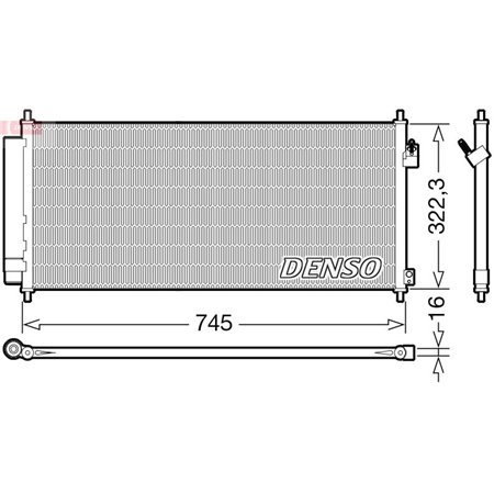 DCN40026 Condenser, air conditioning DENSO