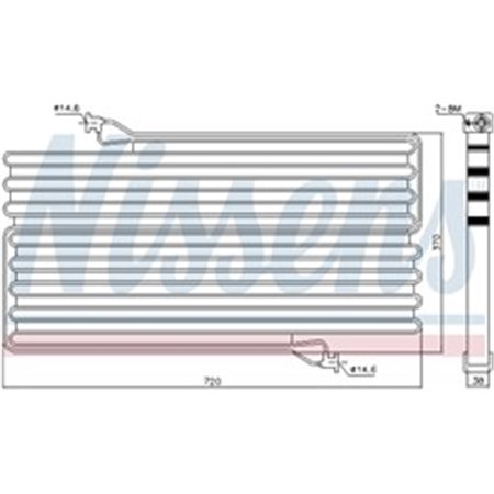 940549 Kondensor, luftkonditionering NISSENS