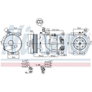 NISSENS 890425 - Air-conditioning compressor fits: HYUNDAI I40 I, I40 I CW 1.6 07.11-05.19