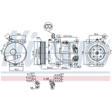 890425 Compressor, air conditioning NISSENS