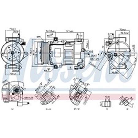 890758 Compressor, air conditioning NISSENS