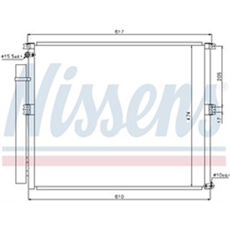 940106 Condenser, air conditioning NISSENS