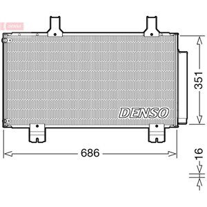 DENSO DCN40028 - A/C condenser (with dryer) fits: HONDA ACCORD VIII 2.0/2.4 06.08-