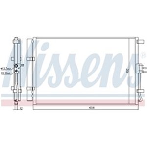 NISSENS 940573 - A/C condenser (with dryer) fits: KIA SOUL I 1.6 02.09-12.14