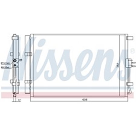 NISSENS 940573 - A/C condenser (with dryer) fits: KIA SOUL I 1.6 02.09-12.14