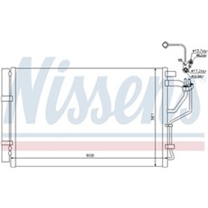 NISSENS 940268 - A/C condenser (with dryer) fits: HYUNDAI ELANTRA V, I30; KIA CEE'D, CERATO III, PRO CEE'D 1.4-2.0 09.10-