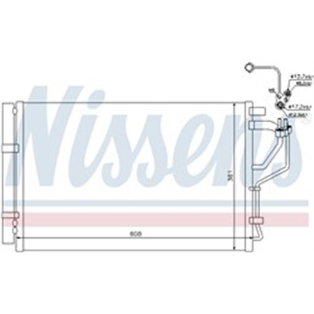 NISSENS 940268 - A/C condenser (with dryer) fits: HYUNDAI ELANTRA V, I30 KIA CEE'D, CERATO III, PRO CEE'D 1.4-2.0 09.10-