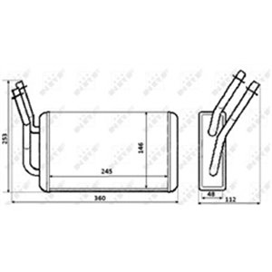 NRF 54230 - Heater fits: FORD TRANSIT 2.0D-2.4D 01.00-05.06