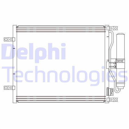 CF20245 Kondensor, luftkonditionering DELPHI