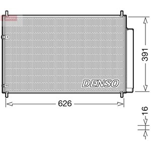 DENSO DCN50041 - A/C condenser (with dryer) fits: TOYOTA AURIS, AVENSIS, COROLLA, VERSO 1.3-2.2D 10.01-12.18
