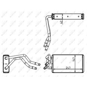 NRF 54227 Kütteseade sobib: FORD TRANSIT 2.0D 2.4D 01.00 05.06