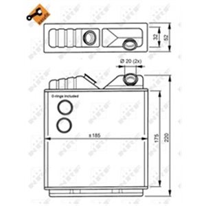 NRF 58146 - Heater fits: OPEL ASTRA F, ASTRA F CLASSIC, CALIBRA A 1.4-2.5 08.89-01.05