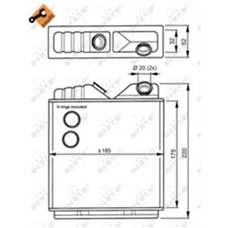 58146 Теплообменник, отопление салона NRF