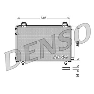 DENSO DCN50024 - A/C condenser (with dryer) fits: TOYOTA AVENSIS 1.6-2.4 03.03-11.08